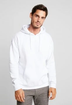 Pier One Uomo PLAIN SKATER HOODY - Felpa Con Cappuccio - White