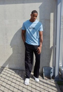 Pier One Uomo GRAPHIC T-SHIRT - T-shirt Con Stampa - Dark Blue