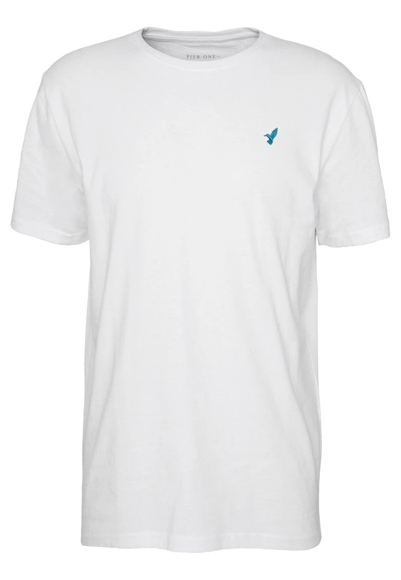 Pier One Uomo T-shirt Basic - White 6 Pier One Uomo T-shirt Basic - White - immagine 4