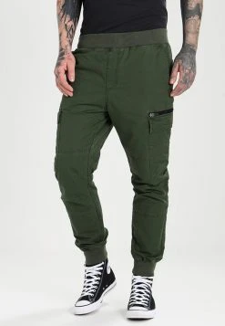 Pier One Uomo Pantaloni Cargo - Dark Green