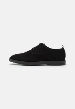Pier One Uomo LEATHER - Stringate - Black