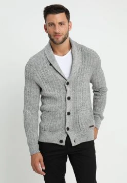 Pier One Uomo Cardigan - Mottled Dark Grey