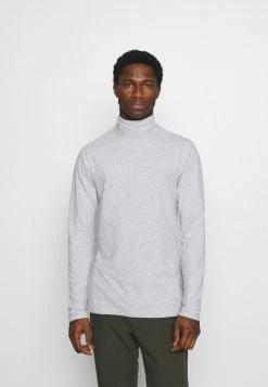 Pier One Uomo Maglietta A Manica Lunga - Mottled Grey