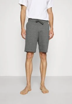Pier One Uomo LOUNGE STRIPED SHORTS - Pantaloni Del Pigiama - Mottled Dark Grey/mottled Grey