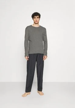 Pier One Uomo Pigiama - Black/mottled Dark Grey