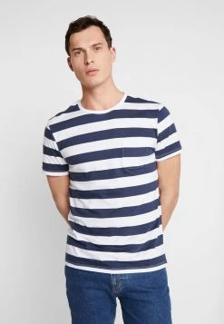 Pier One Uomo T-shirt Con Stampa - Dark Blue/white