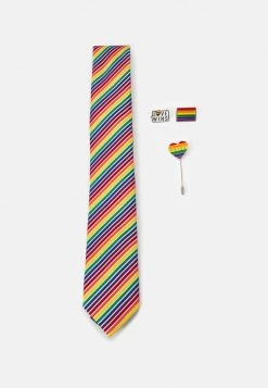 Pier One Uomo PRIDE RAINBOW PINS SET - Cravatta - Multi-coloured