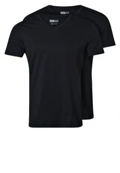 Pier One Uomo 2 PACK - T-shirt Basic - Black