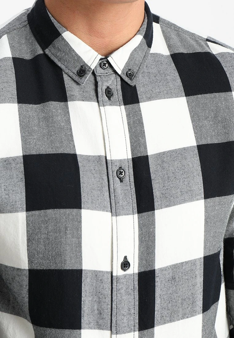 Pier One Uomo Camicia - Black/white 8 Pier One Uomo Camicia - Black/white - immagine 6