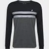 Pier One Uomo Maglietta A Manica Lunga - Black/mottled Dark Grey -Offerta Economica Pier One 79548e1ee70e4145ad61381136efa820
