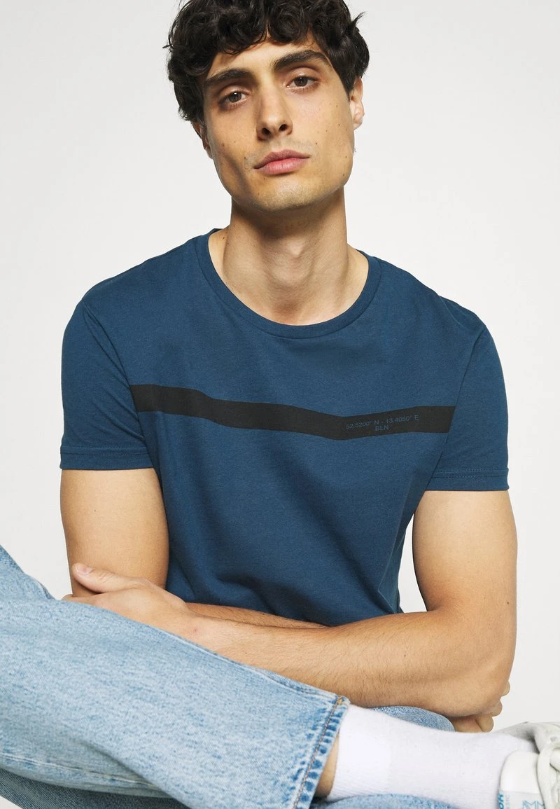 Pier One Uomo T-shirt Con Stampa - Blue 7 Pier One Uomo T-shirt Con Stampa - Blue - immagine 5