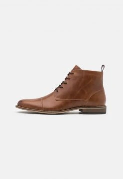 Pier One Uomo LEATHER - Stivaletti Stringati - Camel
