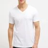 Pier One Uomo 2 PACK - T-shirt Basic - White/black -Offerta Economica Pier One 8066a9261cdb42d7b70a84fa351a4764