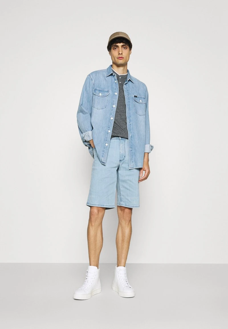 Pier One Uomo Polo - Mottled Blue 4 Pier One Uomo Polo - Mottled Blue - immagine 2