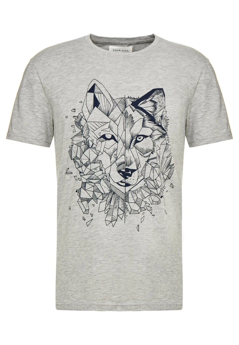 Pier One Uomo T-shirt Con Stampa - Mottled Grey 7 Pier One Uomo T-shirt Con Stampa - Mottled Grey - immagine 5