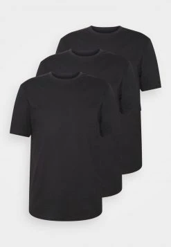 Pier One Uomo 3 PACK - T-shirt Basic - Black