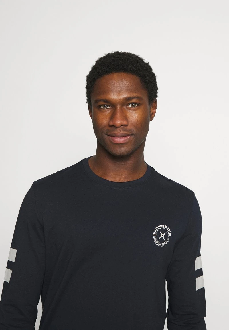 Pier One Uomo Maglietta A Manica Lunga - Dark Blue 6 Pier One Uomo Maglietta A Manica Lunga - Dark Blue - immagine 4