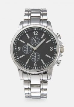 Pier One UNISEX - Orologio - Silver-coloured/black
