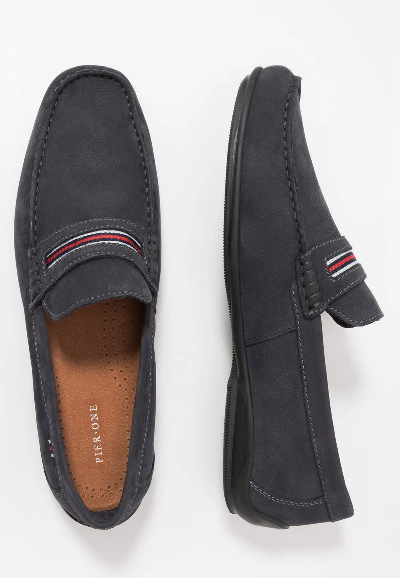 Pier One Uomo LEATHER - Scarpe Senza Lacci - Dark Blue 4 Pier One Uomo LEATHER - Scarpe Senza Lacci - Dark Blue - immagine 2