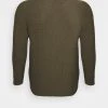 Pier One Uomo BIG STITCH MIX CREWNECK - Maglione - Olive -Offerta Economica Pier One 8ff1a2b4a2d14a1fb59c01dd046be041