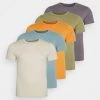 Pier One Uomo 5 PACK - T-shirt Basic - Orange/dark Blue/green -Offerta Economica Pier One 90b78c53f04f4dc081666ac8ae3ca1ec