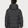 Pier One Uomo BASIC PUFFER JACKET WITH CONTRAST HOOD - Giacca Invernale - Black/olive -Offerta Economica Pier One 92072901e83b4e7fbf1015b4e347e4b8