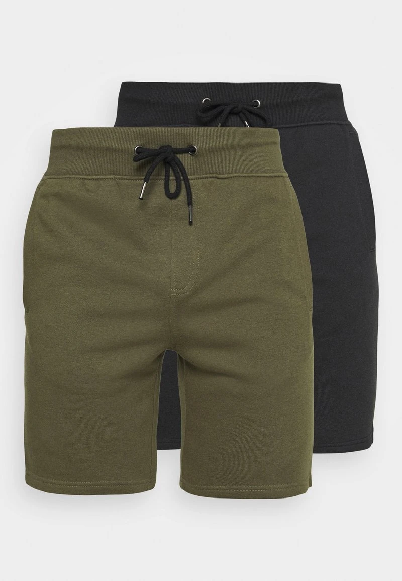 Pier One Uomo 2 PACK - Shorts - Black/olive 7 Pier One Uomo 2 PACK - Shorts - Black/olive - immagine 5