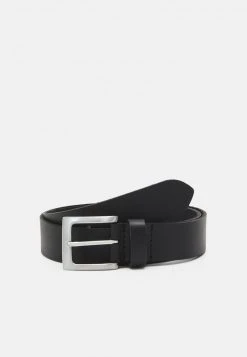 Pier One Uomo LEATHER - Cintura - Black