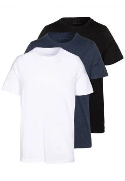 Pier One Uomo 3 PACK - T-shirt Basic - Black/white/blue
