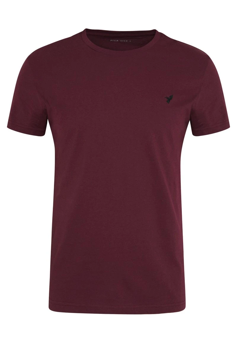 Pier One Uomo T-shirt Basic - Bordeaux 7 Pier One Uomo T-shirt Basic - Bordeaux - immagine 5