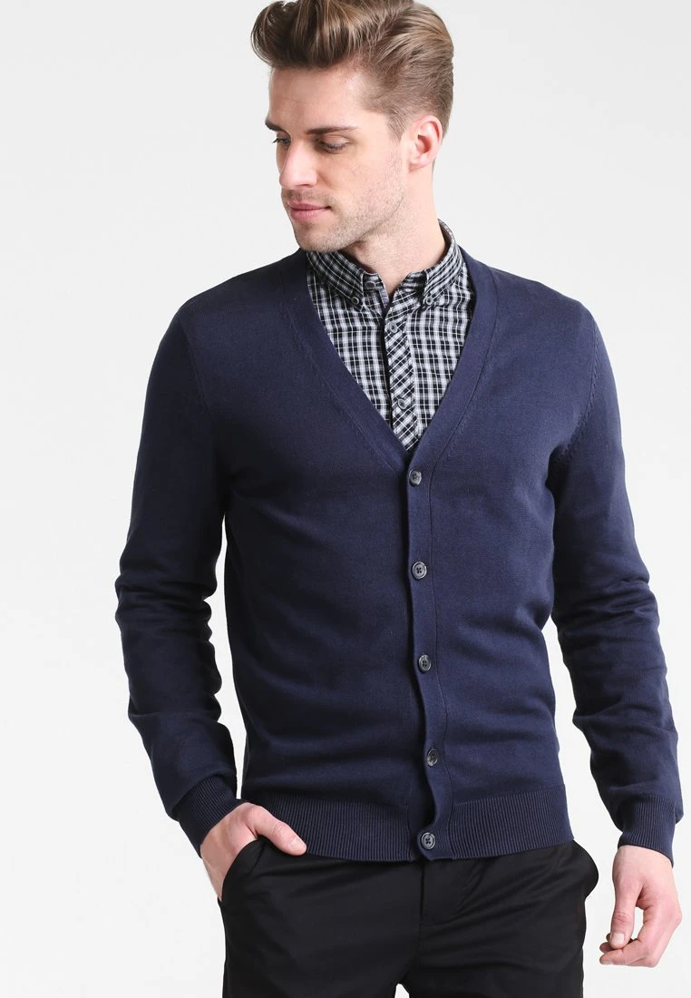 Pier One Uomo Cardigan - Dark Blue 3 Pier One Uomo Cardigan - Dark Blue
