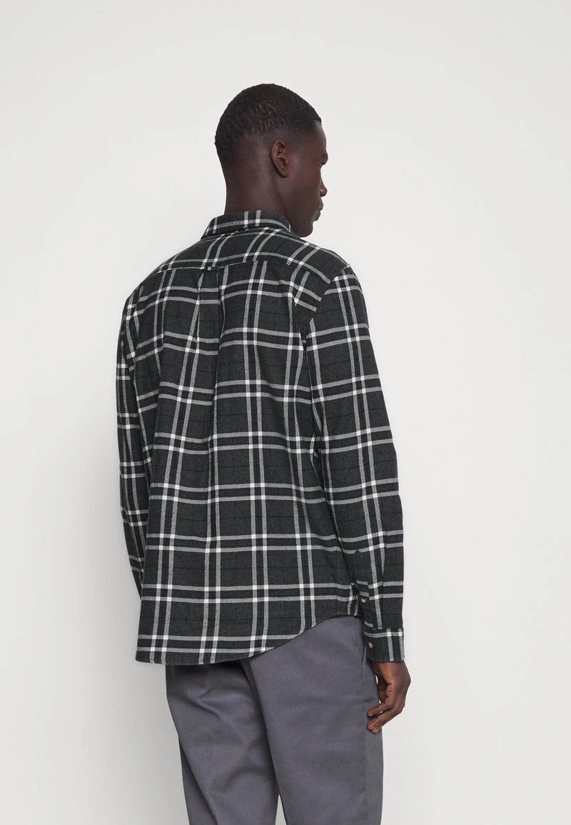 Pier One Uomo Camicia - Mottled Dark Grey 5 Pier One Uomo Camicia - Mottled Dark Grey - immagine 3