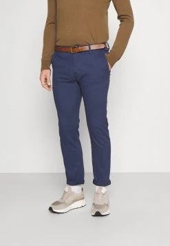 Pier One Uomo BELTED - Chino - Dark Blue