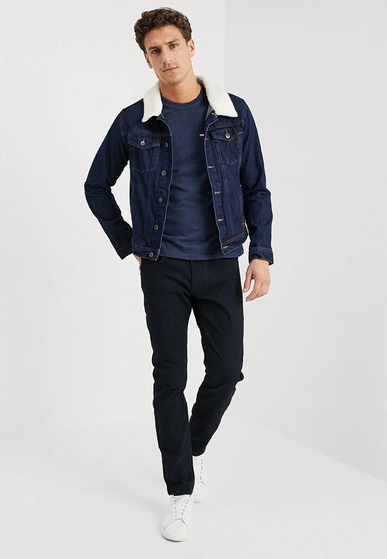 Pier One Uomo T-shirt Basic - Mottled Dark Blue 4 Pier One Uomo T-shirt Basic - Mottled Dark Blue - immagine 2