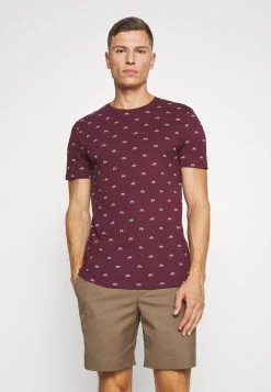 Pier One Uomo T-shirt Con Stampa - Bordeaux