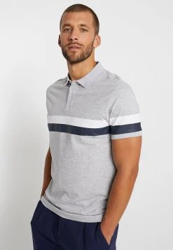 Pier One Uomo Polo - Mottled Light Grey