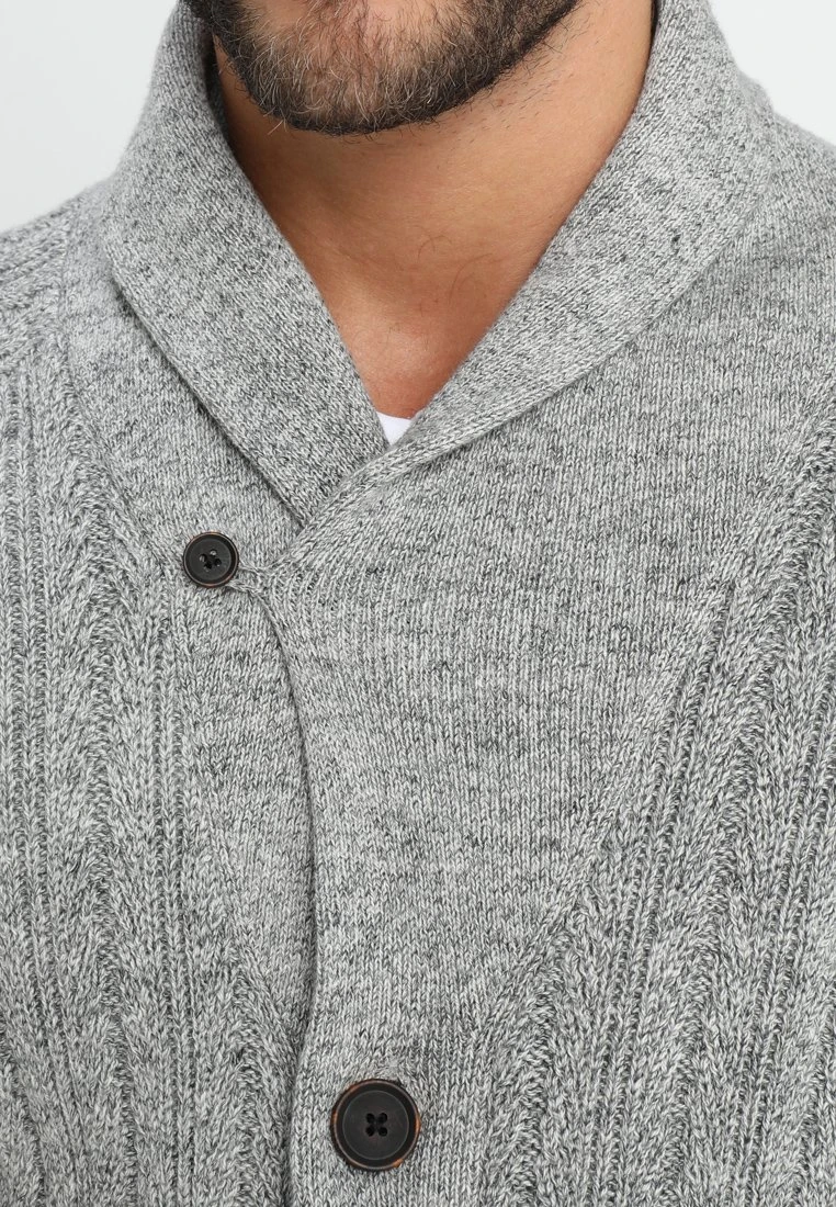 Pier One Uomo Cardigan - Mottled Dark Grey 6 Pier One Uomo Cardigan - Mottled Dark Grey - immagine 4