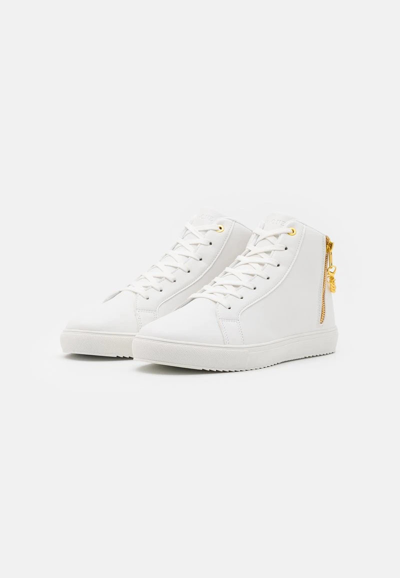 Pier One UNISEX - Sneakers Alte - White/gold-coloured 4 Pier One UNISEX - Sneakers Alte - White/gold-coloured - immagine 2