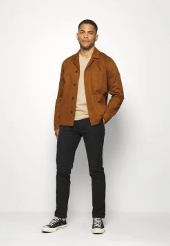 Pier One Uomo 3 PACK - T-shirt Basic - Khaki/tan/dark Blue