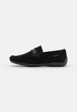 Pier One Uomo LEATHER - Scarpe Senza Lacci - Black