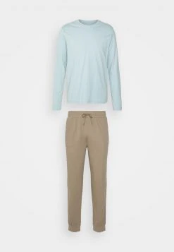 Pier One Uomo Pigiama - Light Blue/ Taupe