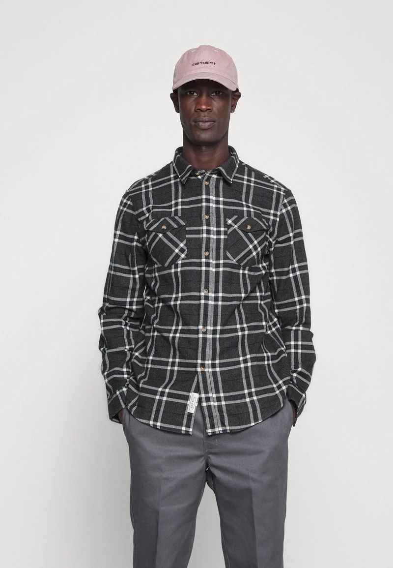 Pier One Uomo Camicia - Mottled Dark Grey 7 Pier One Uomo Camicia - Mottled Dark Grey - immagine 5