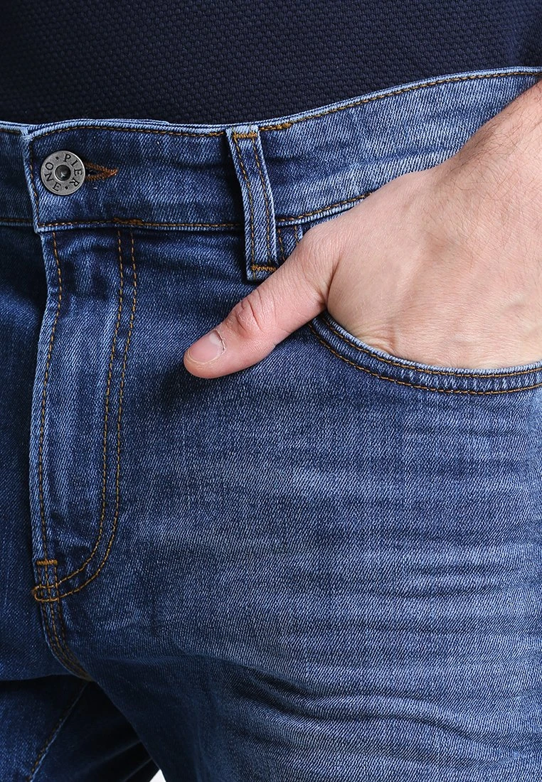 Pier One Uomo Jeans Baggy - Mid Blue 6 Pier One Uomo Jeans Baggy - Mid Blue - immagine 4