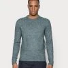 Pier One Uomo ESSENTIAL WINTER CREWNECK - Maglione - Blue/grey -Offerta Economica Pier One b9783bb8b33b4b7f86b204c313c14b86