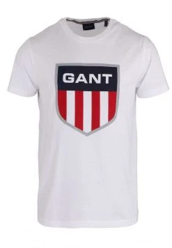 GANT Uomo T-Shirt Print - Weiß