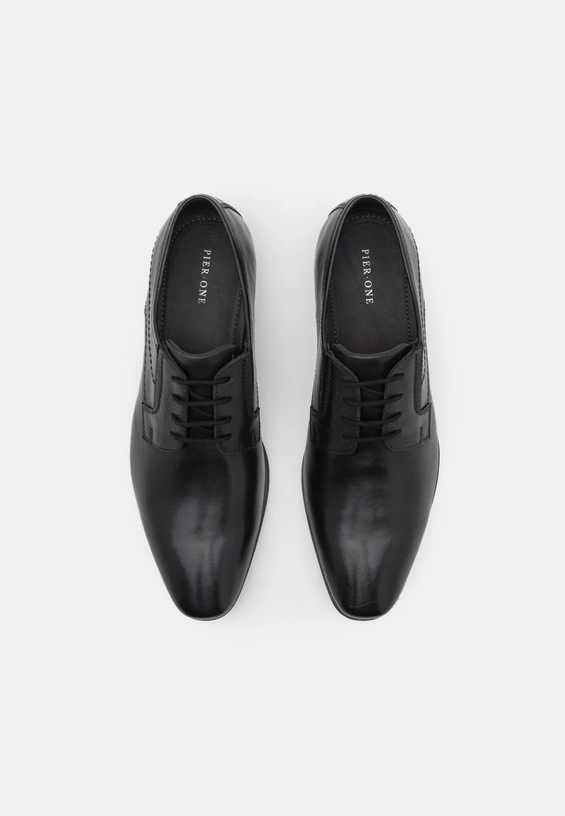 Pier One Uomo LEATHER - Stringate - Black 6 Pier One Uomo LEATHER - Stringate - Black - immagine 4