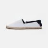 Pier One Unisex Espadrillas - White - Dark Blue -Offerta Economica Pier One be96cfbba0e741a9a150fa16c7605508