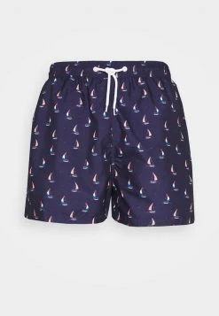 Pier One Uomo Shorts Da Mare - Dark Blue