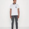 Pier One Uomo GRAPHIC T-SHIRT - T-shirt Basic - Mottled Grey -Offerta Economica Pier One bf59332fc4d4445d860f47ad0f515478
