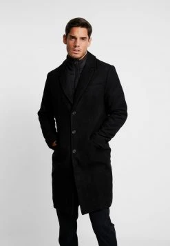 Pier One Uomo Cappotto Classico - Black